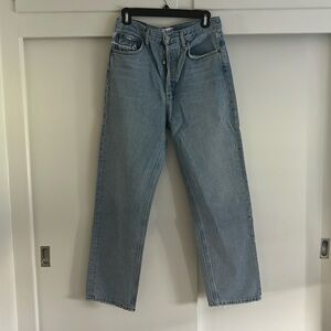 Agolde straight leg light wash jeans